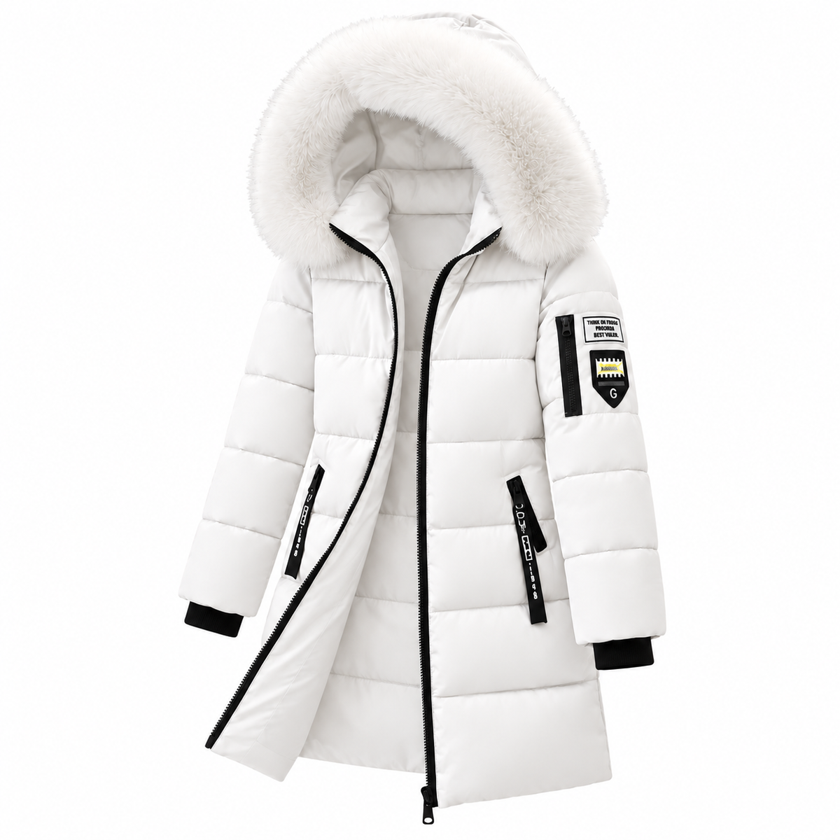 🚨 Winter-Bestseller: Jetzt 49% sparen! Warmer Damen-Wintermantel mit Kapuze und abnehmbarem Fellkragen