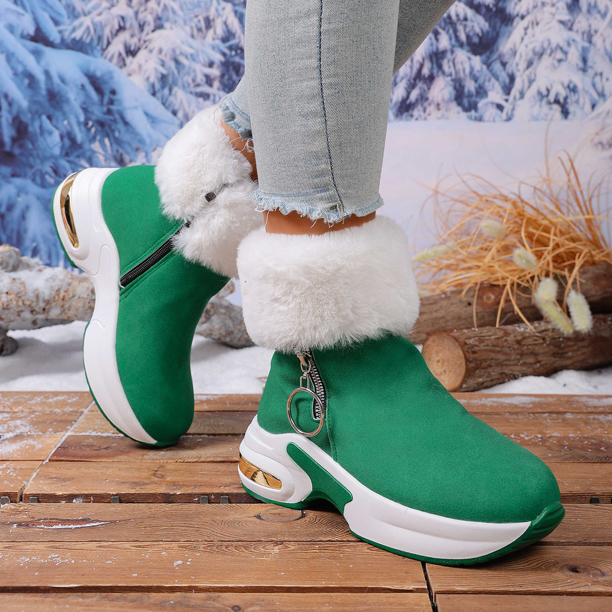👑🔥 84 % RABATT – Jetzt schon für den Winter sichern | Warme Plüsch-Stiefeletten für Damen ❄️