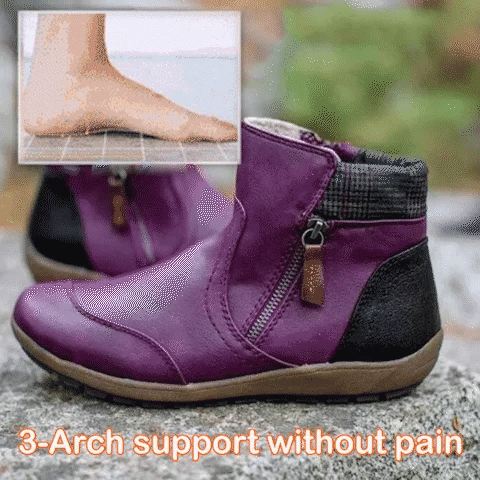 🔥 Letzter Tag: 50 % Rabatt – Wasserdichte orthopädische Damen-Lederstiefeletten