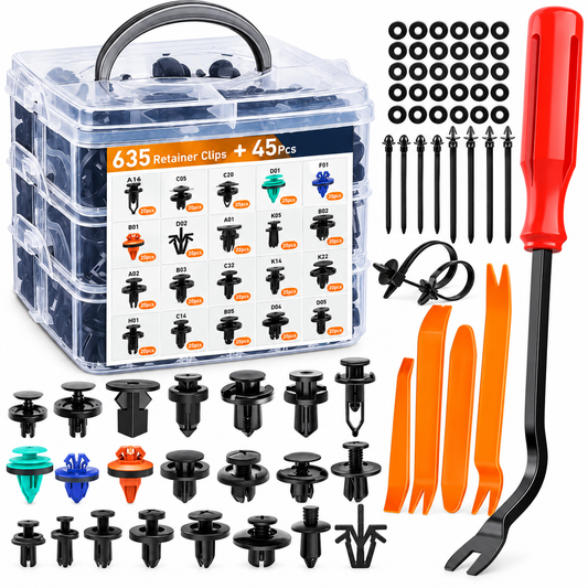 635-teiliges Auto-Clips & Befestigungsset – 22 Größen für Stoßfänger & Innenverkleidung