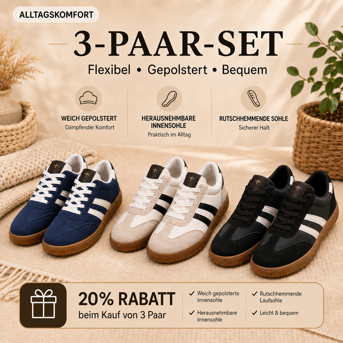 Mara | Bequeme Retro-Sneaker für Damen