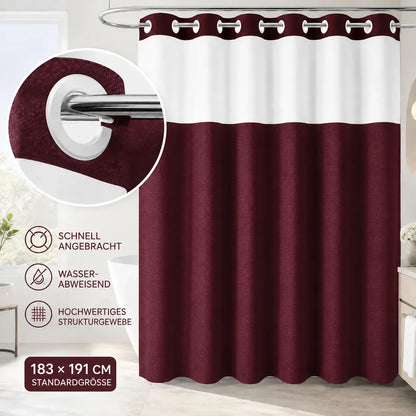 Duschvorhang-Set ohne Haken – Ansicht 4