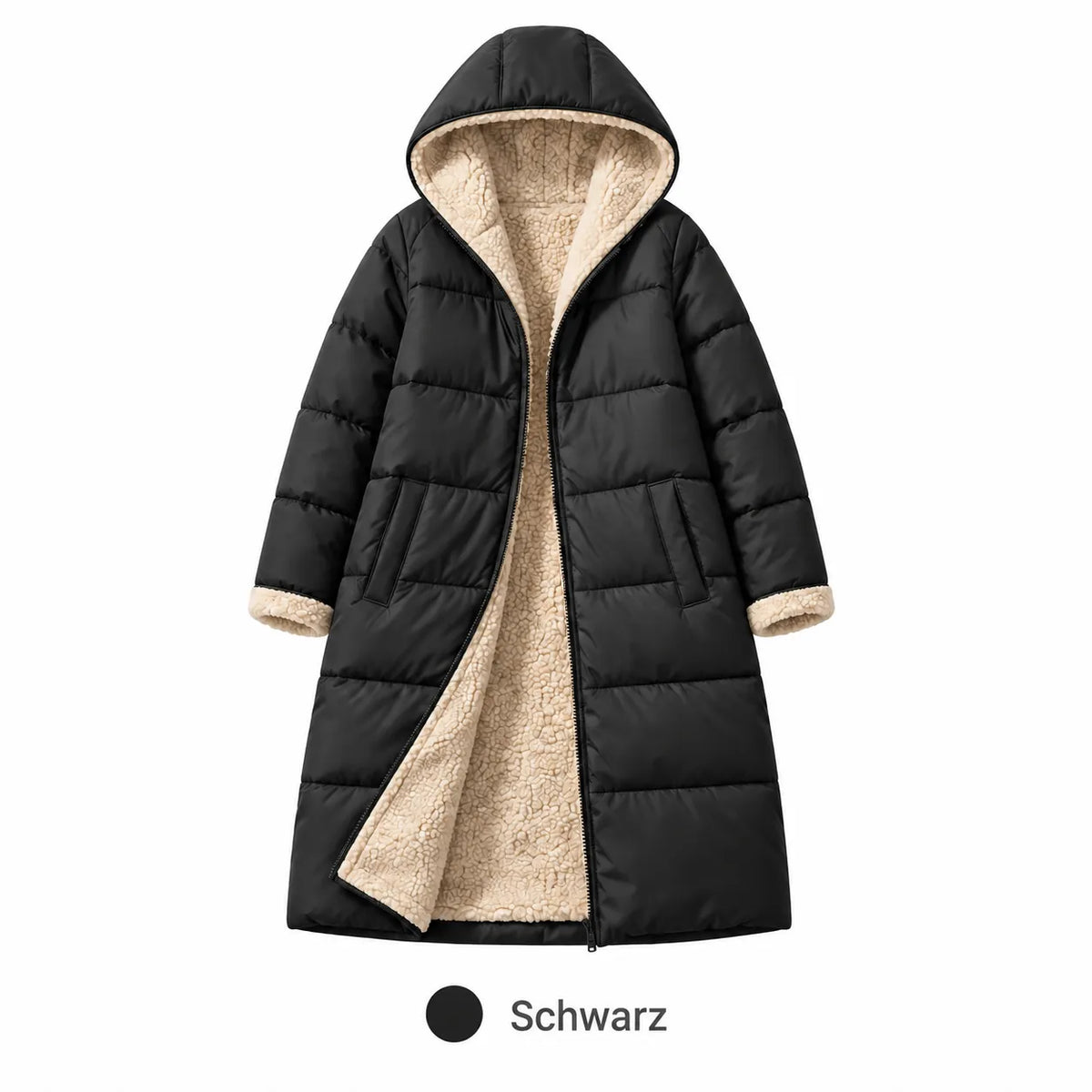 Manteau matelassé réversible pour femme avec capuche