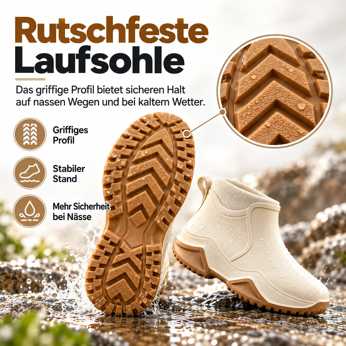 🧸 Damen-Regenboots – kuschelig gefüttert, stilvoll kombiniert 👢