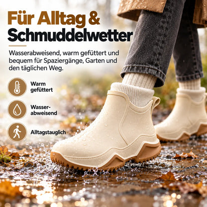 🧸 Damen-Regenboots – kuschelig gefüttert, stilvoll kombiniert 👢
