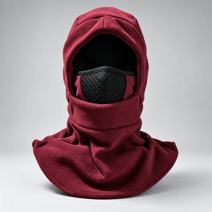 ✨❄️ 3-in-1 Thermo-Sturmhaube mit Fleece – Warme Kapuze mit Gesichtsmaske & Halswärmer für kalte Wintertage