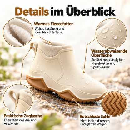 🧸 Damen-Regenboots – kuschelig gefüttert, stilvoll kombiniert 👢