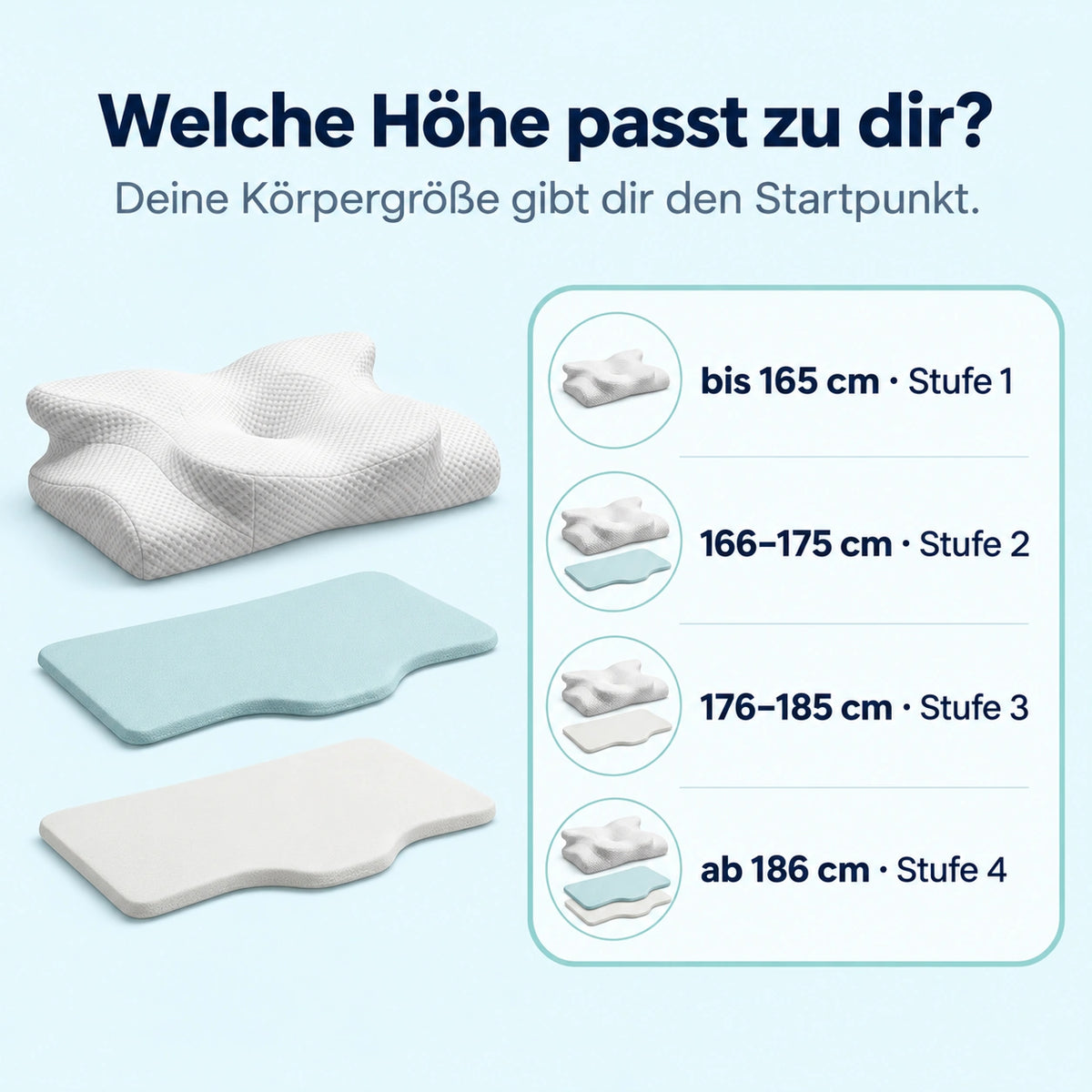 ✨ Ergonomisches 4D-Schmetterlingskissen aus Memory-Schaum – 🛏Weicher Schlafkomfort & angenehme Unterstützung für Kopf und Nacken