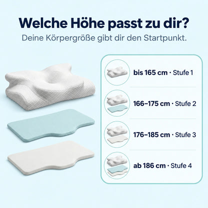 ✨ Ergonomisches 4D-Schmetterlingskissen aus Memory-Schaum – 🛏Weicher Schlafkomfort & angenehme Unterstützung für Kopf und Nacken