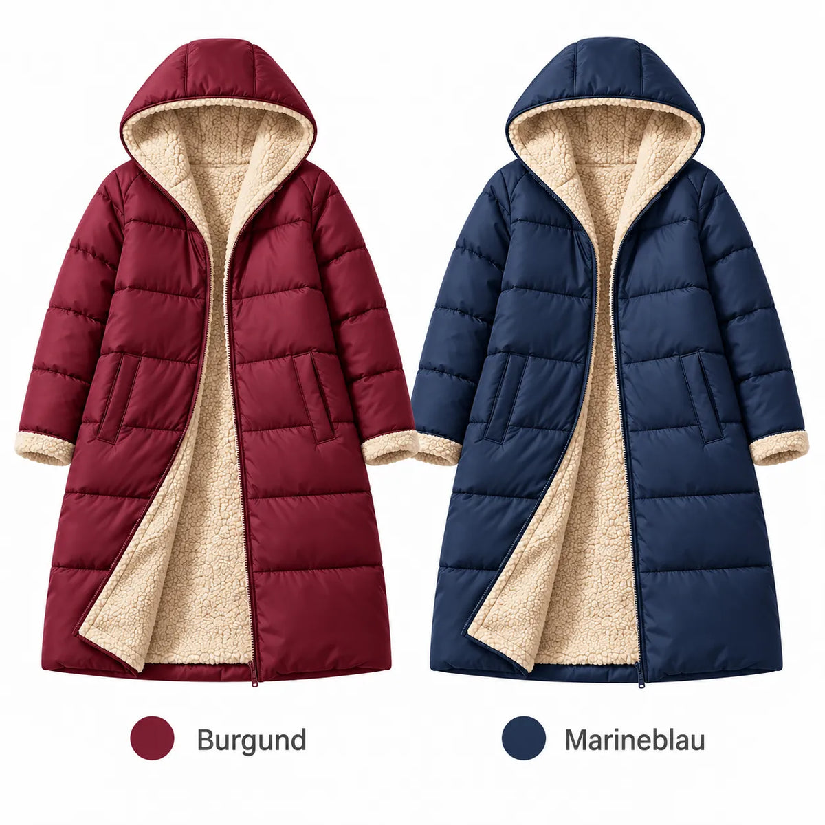 👑 Bestseller – Über 80.000 verkauft 🔥 Wendbare, wattierte Slim-Fit-Mantel mit Kapuze 🚀 Kostenloser Versand
