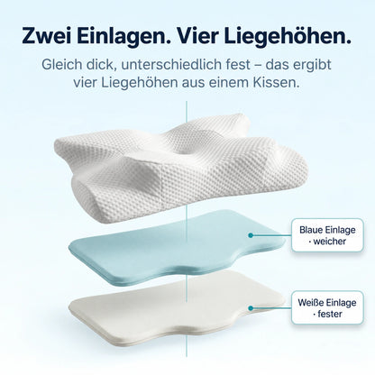 ✨ Ergonomisches 4D-Schmetterlingskissen aus Memory-Schaum – 🛏Weicher Schlafkomfort & angenehme Unterstützung für Kopf und Nacken