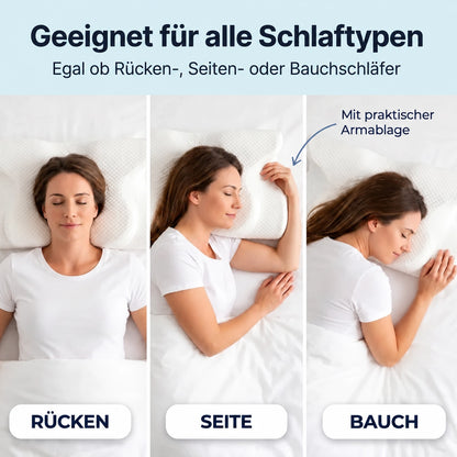 ✨ Ergonomisches 4D-Schmetterlingskissen aus Memory-Schaum – 🛏Weicher Schlafkomfort & angenehme Unterstützung für Kopf und Nacken