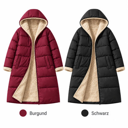 Manteau matelassé réversible pour femme avec capuche