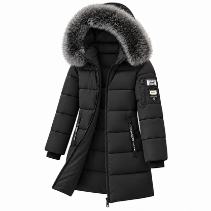 🚨 Winter-Bestseller: Jetzt 49% sparen! Warmer Damen-Wintermantel mit Kapuze und abnehmbarem Fellkragen