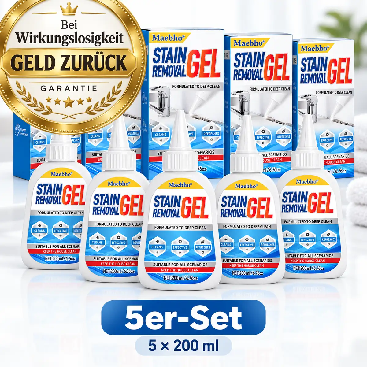 🧼 Maebho Fugenreiniger-Gel 200 ml – Haftstark gegen hartnäckige Flecken in Bad & Küche ✨ Bis zu 33 % Mengenrabatt