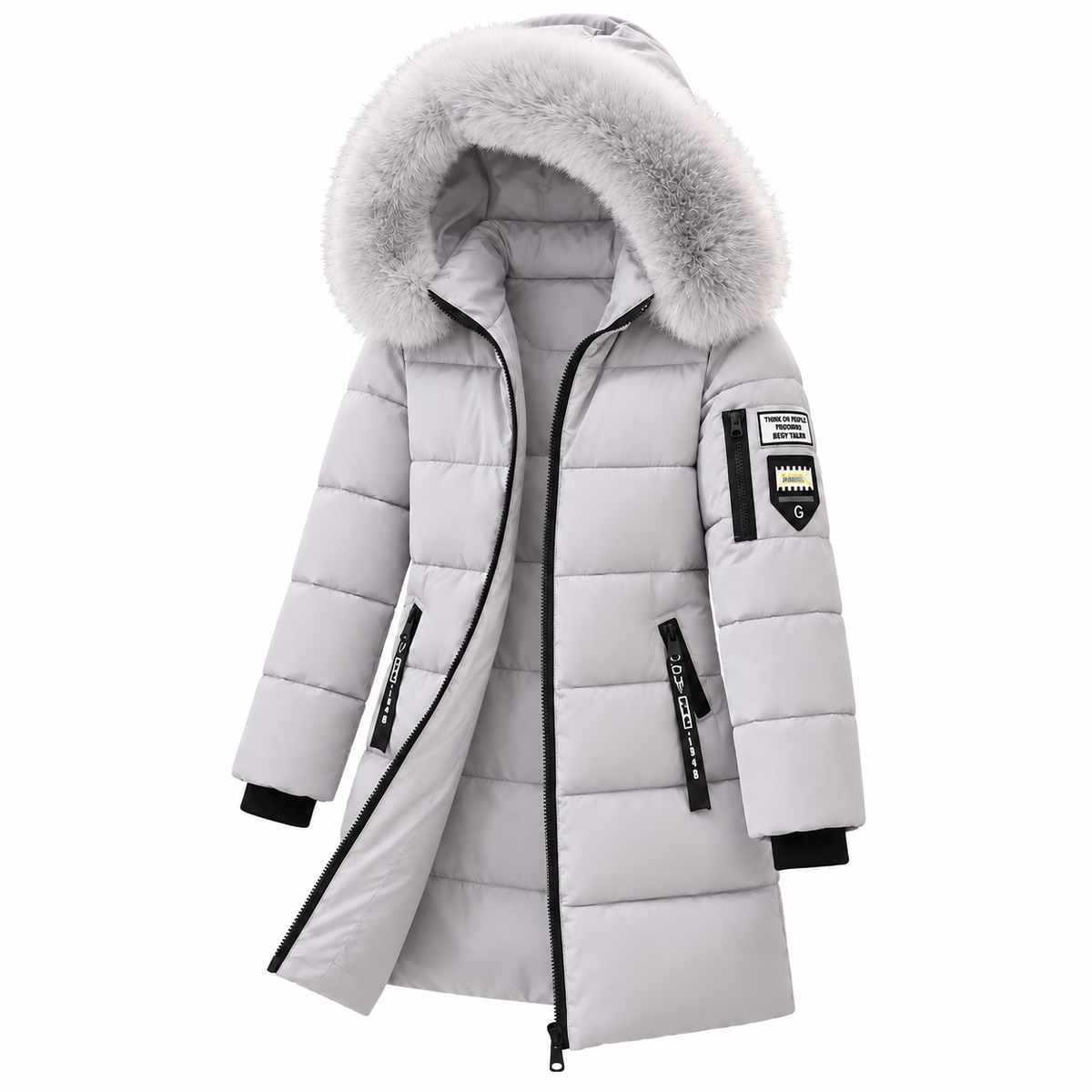 🚨 Winter-Bestseller: Jetzt 49% sparen! Warmer Damen-Wintermantel mit Kapuze und abnehmbarem Fellkragen