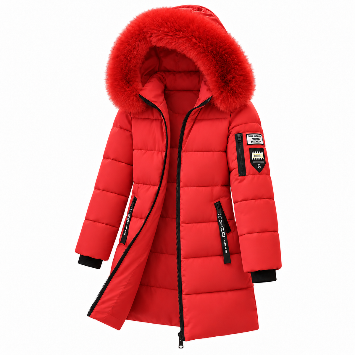 🚨 Winter-Bestseller: Jetzt 49% sparen! Warmer Damen-Wintermantel mit Kapuze und abnehmbarem Fellkragen