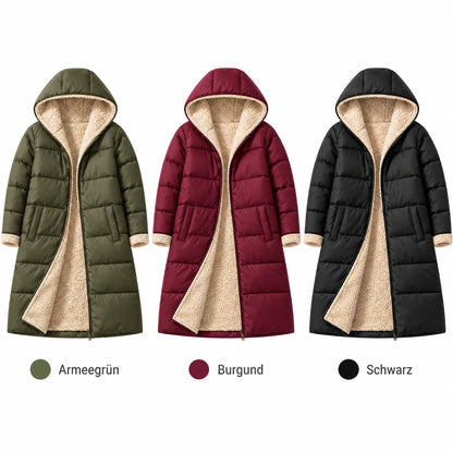 Manteau matelassé réversible pour femme avec capuche