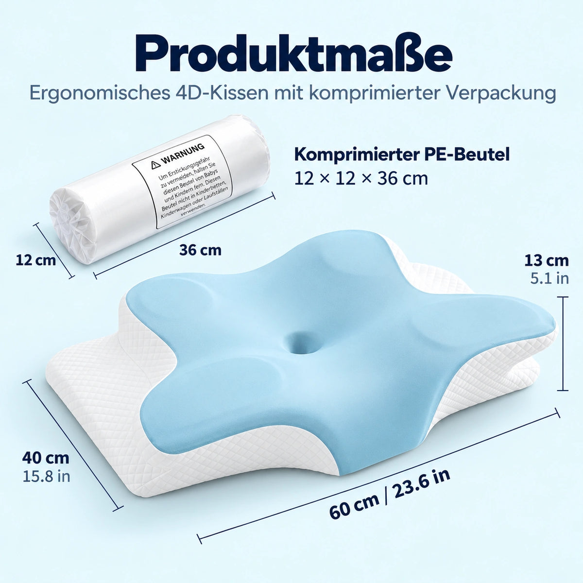 ✨ Ergonomisches 4D-Schmetterlingskissen aus Memory-Schaum – 🛏Weicher Schlafkomfort & angenehme Unterstützung für Kopf und Nacken