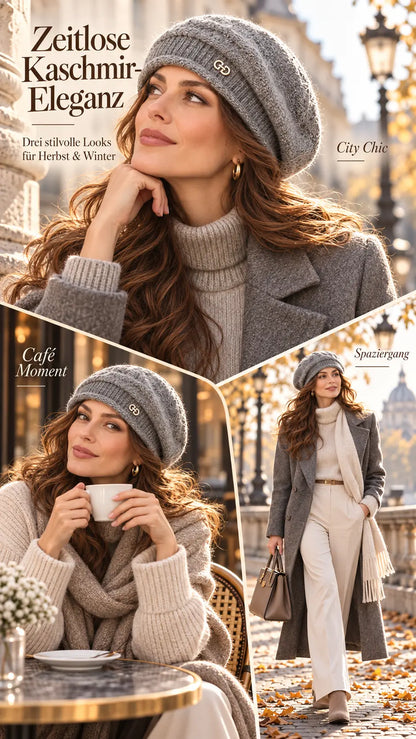 ✨ LETZTER TAG – 49 % RABATT 🔥❄️ Luxuriöse Damen-Kaschmir-Baskenmütze – Weicher & eleganter Winter-Look für jeden Anlass