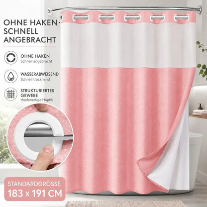 Duschvorhang ohne Haken – Rosa