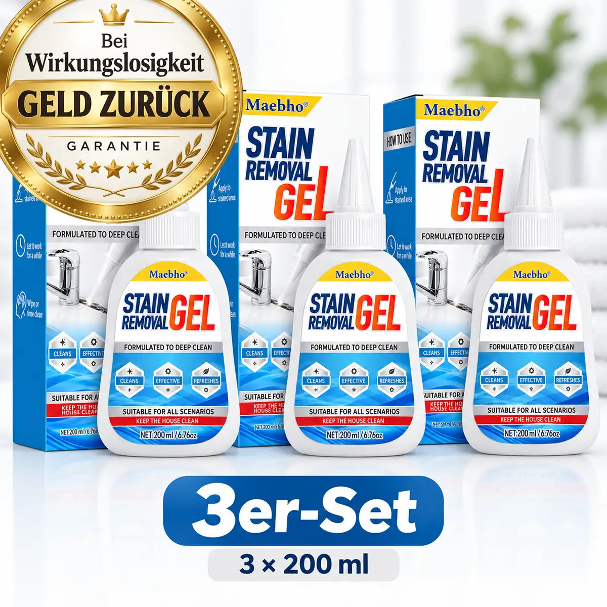🧼 Maebho Fugenreiniger-Gel 200 ml – Haftstark gegen hartnäckige Flecken in Bad & Küche ✨ Bis zu 33 % Mengenrabatt