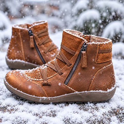 🔥 Letzter Tag: 50 % Rabatt – Wasserdichte orthopädische Damen-Lederstiefeletten