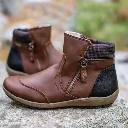 🔥 Letzter Tag: 50 % Rabatt – Wasserdichte orthopädische Damen-Lederstiefeletten