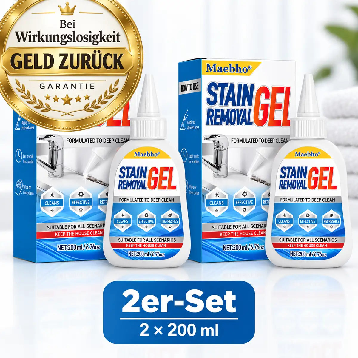 🧼 Maebho Fugenreiniger-Gel 200 ml – Haftstark gegen hartnäckige Flecken in Bad & Küche ✨ Bis zu 33 % Mengenrabatt