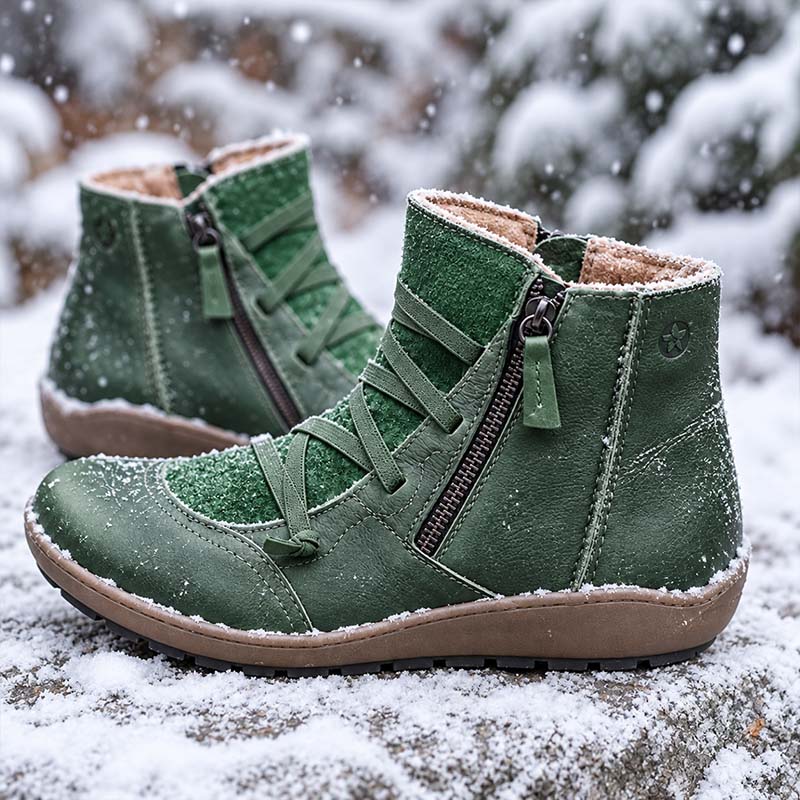 🔥 Letzter Tag: 50 % Rabatt – Wasserdichte orthopädische Damen-Lederstiefeletten