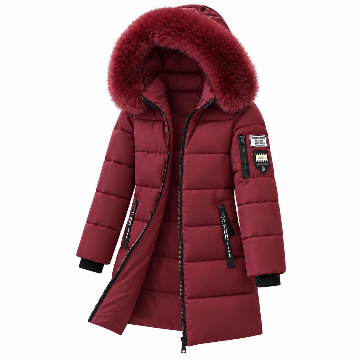 🚨 Winter-Bestseller: Jetzt 49% sparen! Warmer Damen-Wintermantel mit Kapuze und abnehmbarem Fellkragen