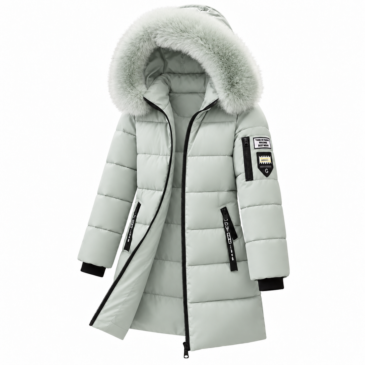 🚨 Winter-Bestseller: Jetzt 49% sparen! Warmer Damen-Wintermantel mit Kapuze und abnehmbarem Fellkragen