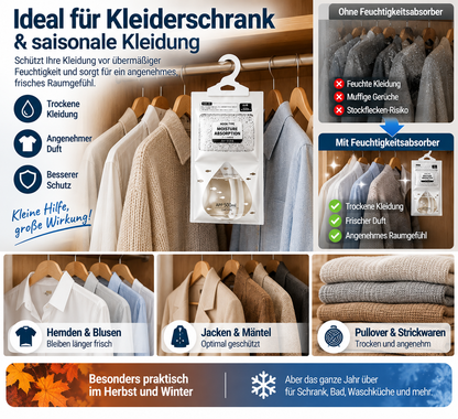 🔥 LETZTER TAG: BIS ZU 52 % RABATT💧 Hängender Luftentfeuchter ohne Strom – Feuchtigkeitsabsorber mit 500 ml Auffangbeutel