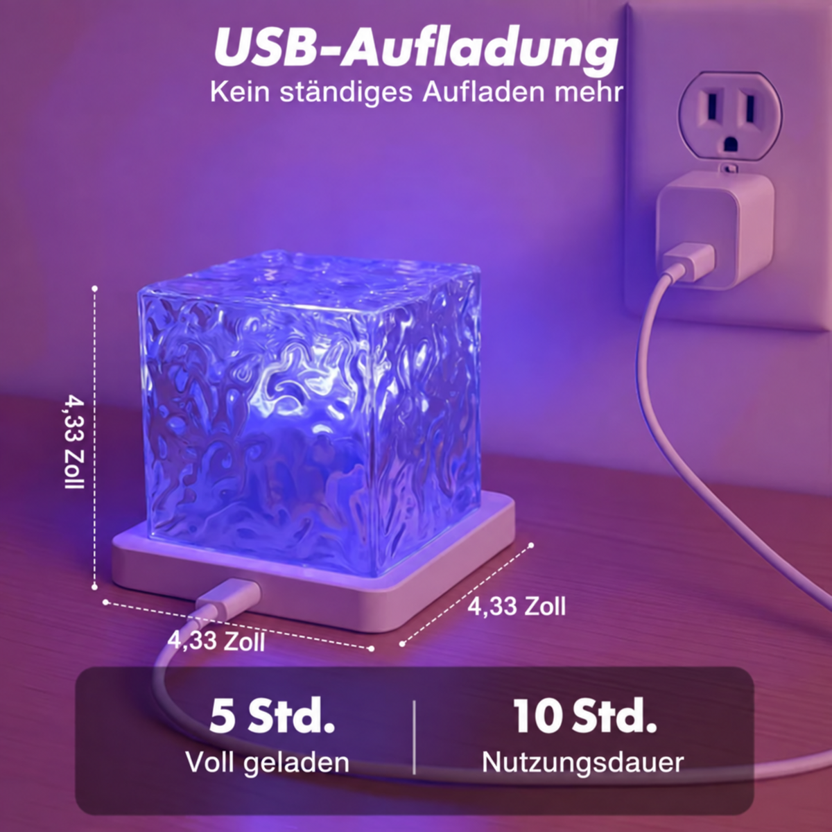 🌊Nur heute: BIS ZU 79 % RABATT 🔥 16-Farben Wasserwellen-Würfellampe mit stimmungsvollen Lichteffekten ✨