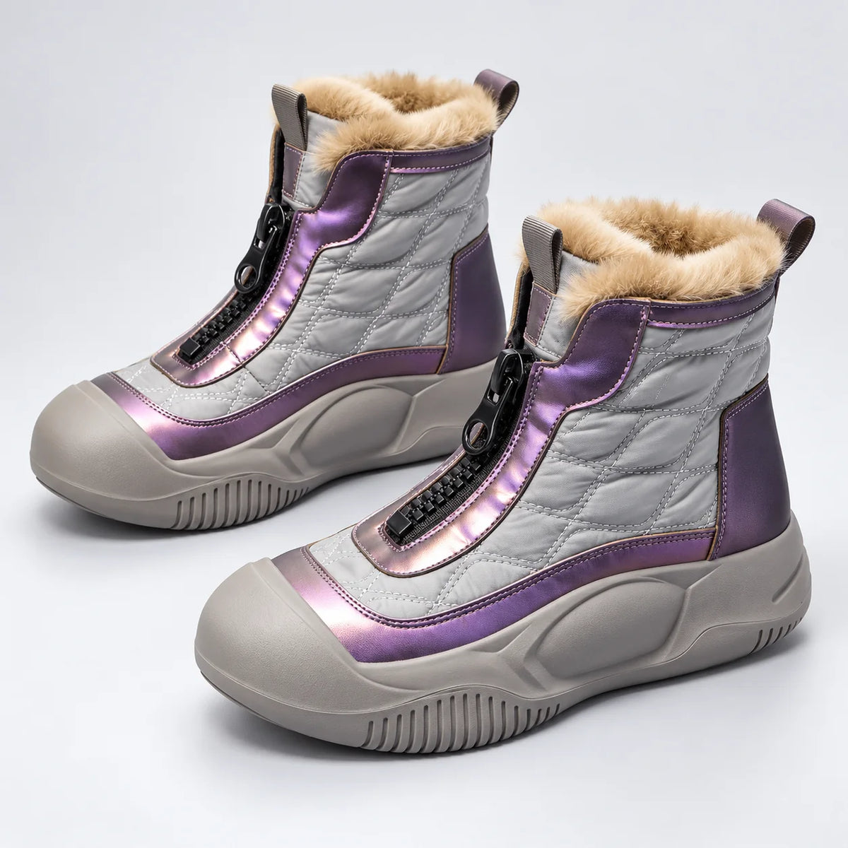 DEIN NEUER WINTERLIEBLING ❄️ Damen-Winterstiefel mit bequemer Plateausohle, Frontreißverschluss & kuscheligem Plüschfutter