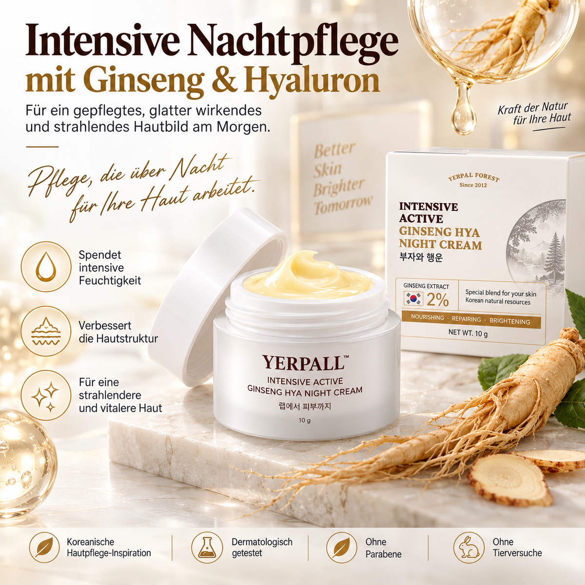 ⏰Nur für kurze Zeit: BIS ZU 61 % RABATT🔥 auf die Ginseng-Nachtcreme mit intensiver Feuchtigkeitspflege