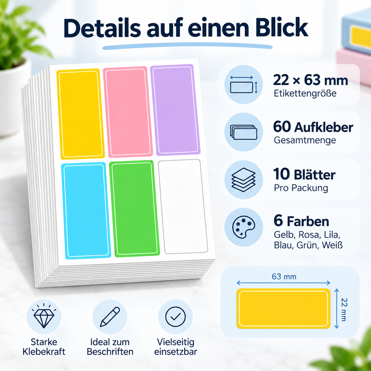 ⏰60 Aufbewahrungsetiketten für Aufbewahrungsbeutel