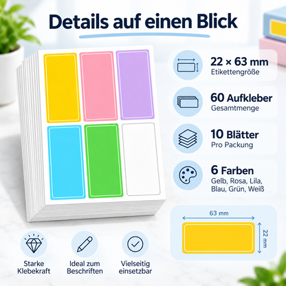 ⏰60 Aufbewahrungsetiketten für Aufbewahrungsbeutel