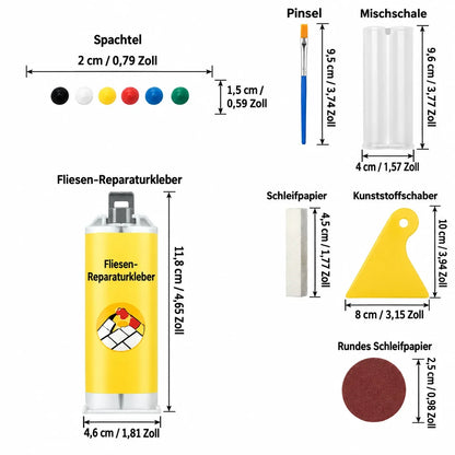 👑🔥 NUR HEUTE 50 % RABATT – Fliesen-Reparaturkleber mit Werkzeugset, schnelltrocknend & langlebig ✨