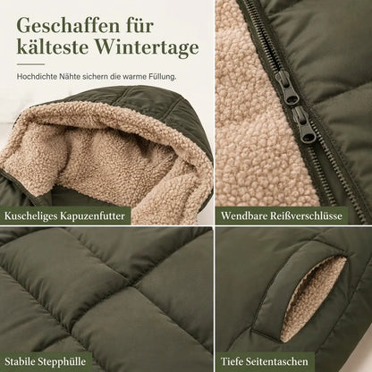 👑 Bestseller – Über 80.000 verkauft 🔥 Wendbare, wattierte Slim-Fit-Mantel mit Kapuze 🚀 Kostenloser Versand
