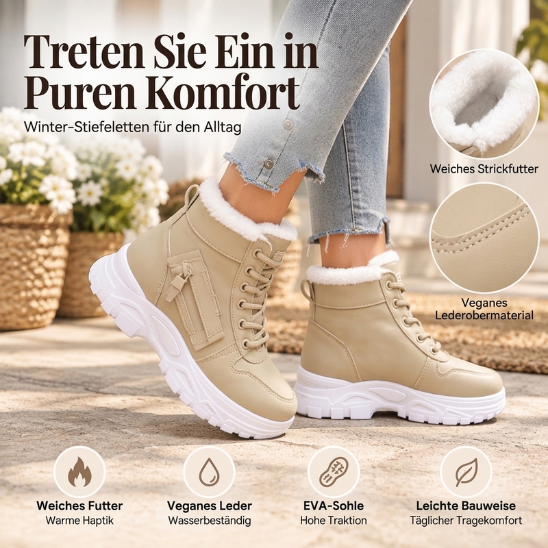 👑❄️ 50% RABATT – nur heute! ❄️ Warme Damen-Winter-Stiefeletten mit Plüschfutter – bequem & kuschelig warm