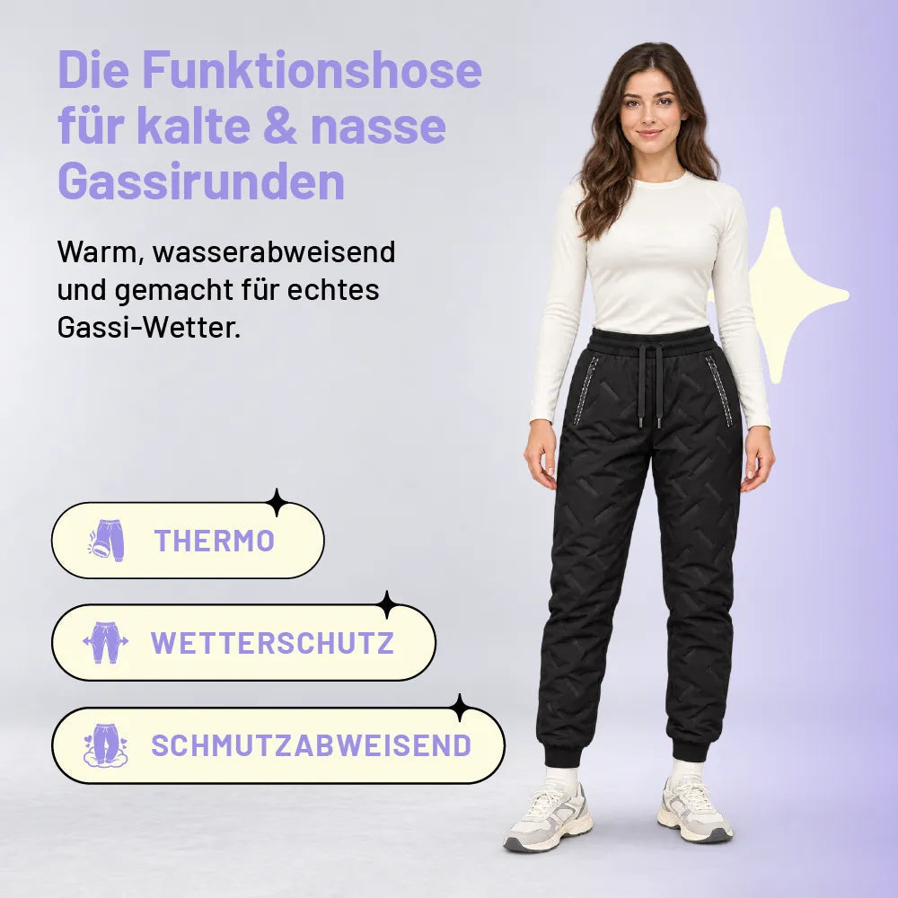 👑❄️ 50% RABATT – nur heute! ❄️Gefütterte Thermo-Funktionshose – ideal für kalte Gassirunden