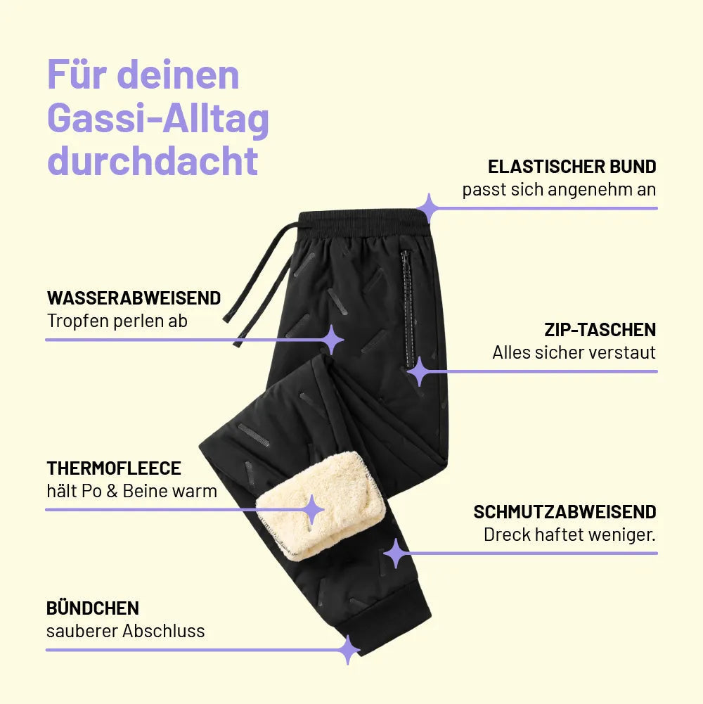 👑❄️ 50% RABATT – nur heute! ❄️Gefütterte Thermo-Funktionshose – ideal für kalte Gassirunden