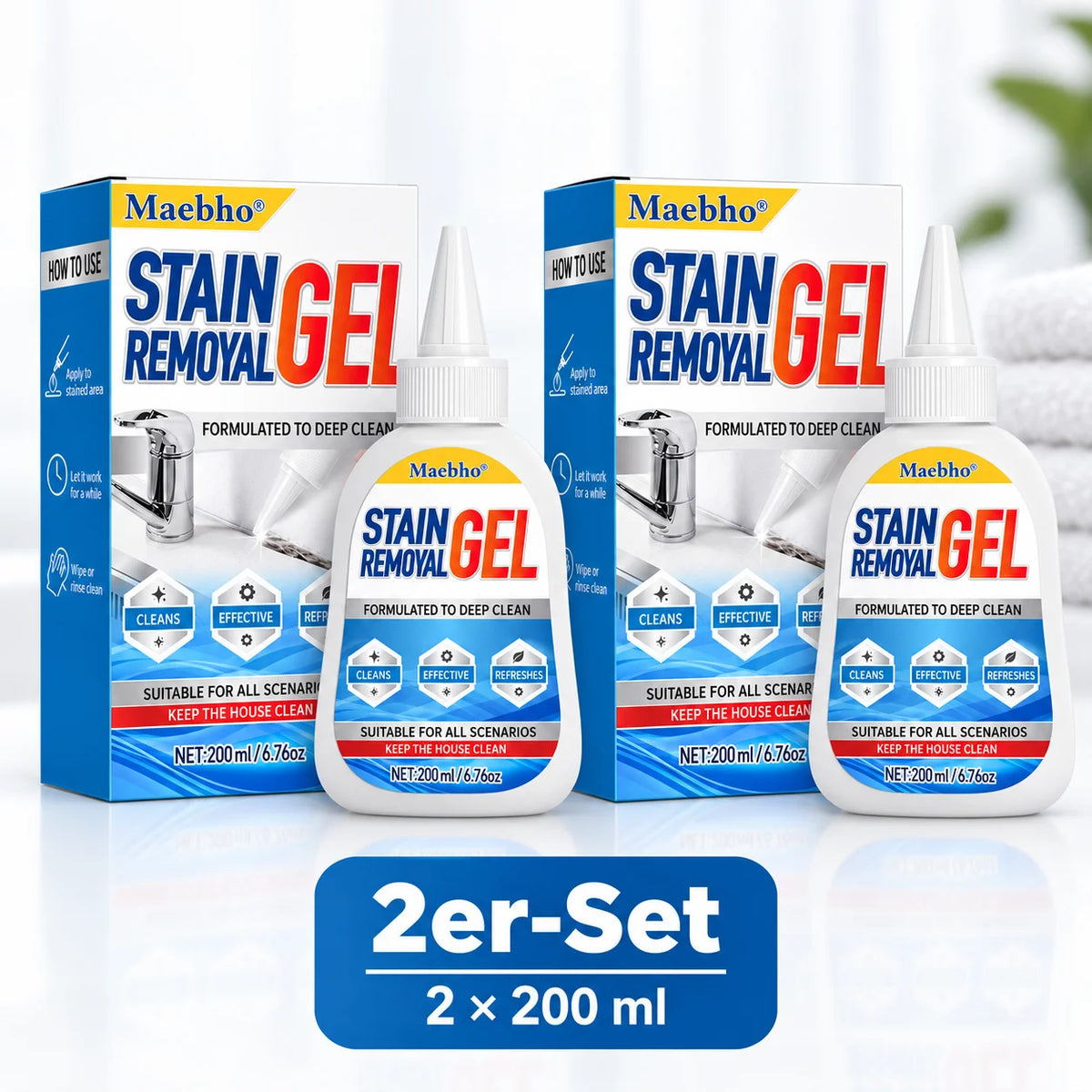 🧼 Maebho Fugenreiniger-Gel 200 ml – Haftstark gegen hartnäckige Flecken in Bad & Küche ✨ Bis zu 33 % Mengenrabatt