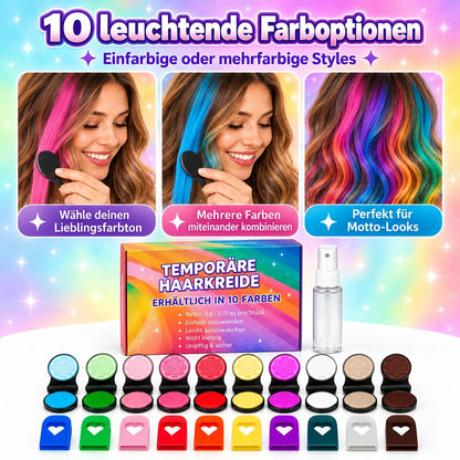 👑🔥 Nur heute: 50 % RABATT 🌈 12-teiliges Set mit temporärer Haarkreide und Applikatoren