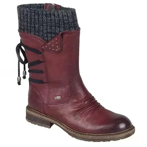 🔥 LETZTER TAG – 49 % RABATT 🔥 Damen Winterstiefel mit orthopädischer Unterstützung, Schleifendetail & warmer Wollfütterung