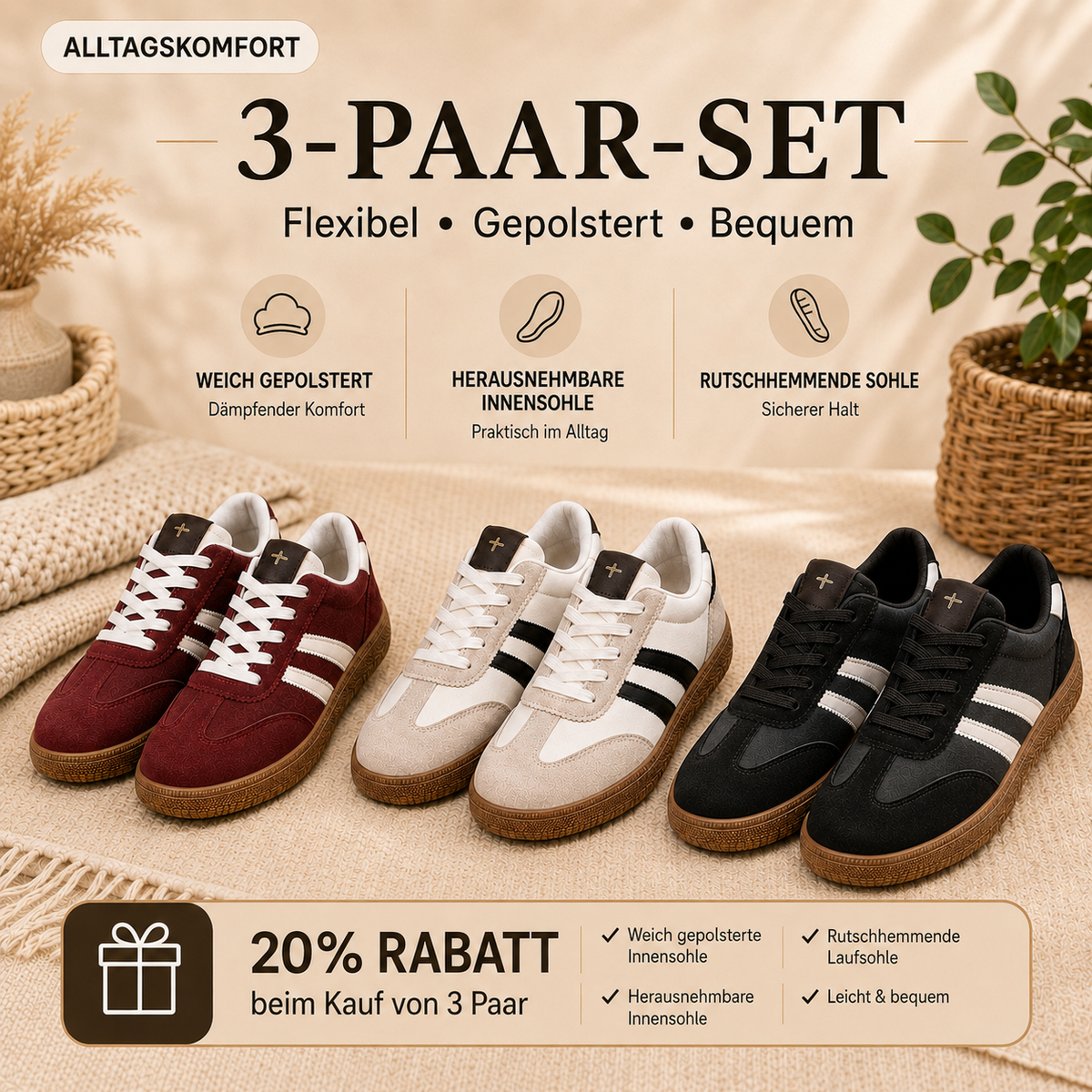 Mara | Bequeme Retro-Sneaker für Damen