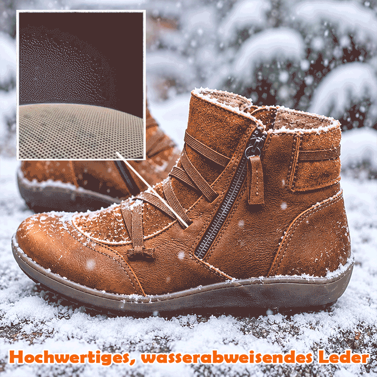 🔥 Letzter Tag: 50 % Rabatt – Wasserdichte orthopädische Damen-Lederstiefeletten