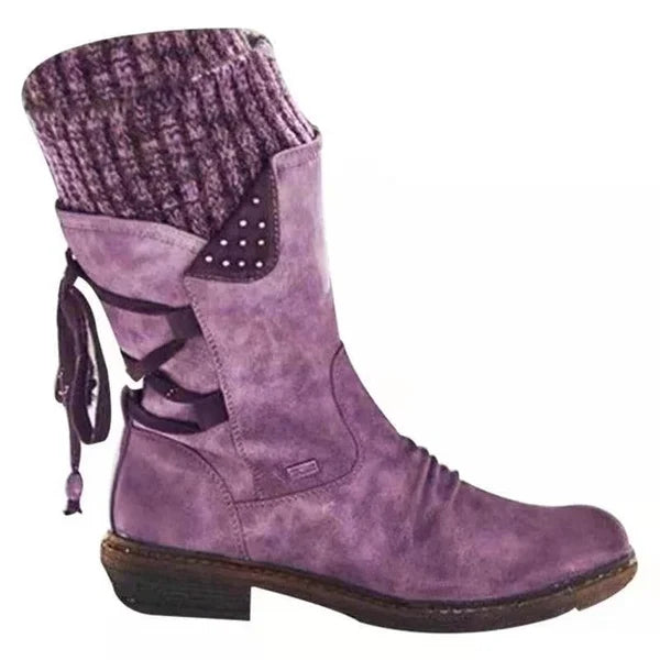 🔥 LETZTER TAG – 49 % RABATT 🔥 Damen Winterstiefel mit orthopädischer Unterstützung, Schleifendetail & warmer Wollfütterung