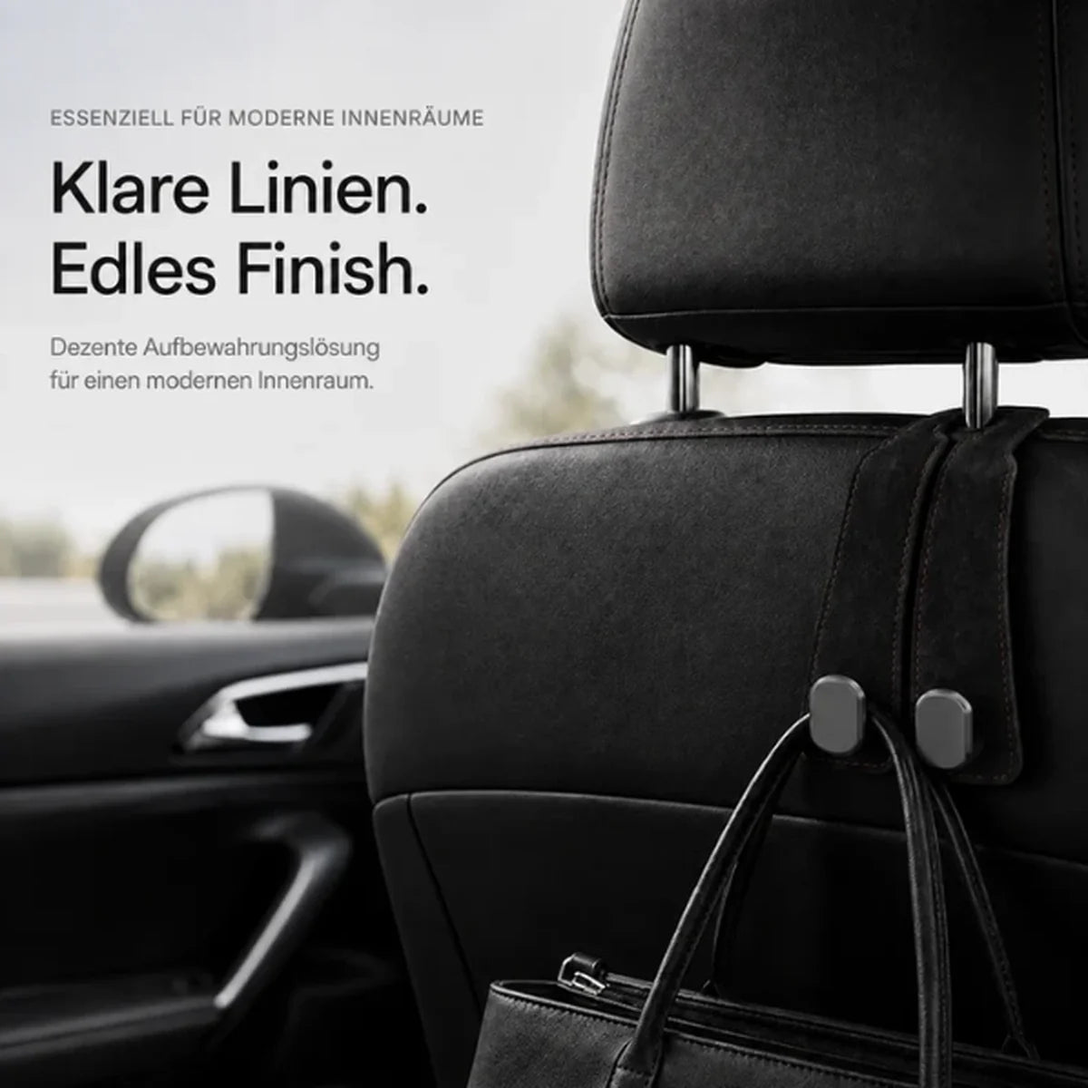 🌟Nur heute: BIS ZU 47 % RABATT😍  Luxus-Doppelhaken für Auto-Kopfstützen – Mehr Ordnung & Stil im Auto! 🚗✨